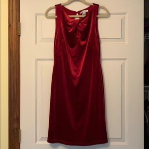 Red velvet dress